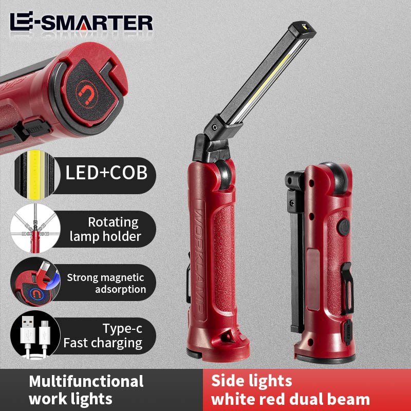 Outdoor Camping Light Portable - COB LED-werklamp Oplaadbare opvouwbare zaklamp Outdoor