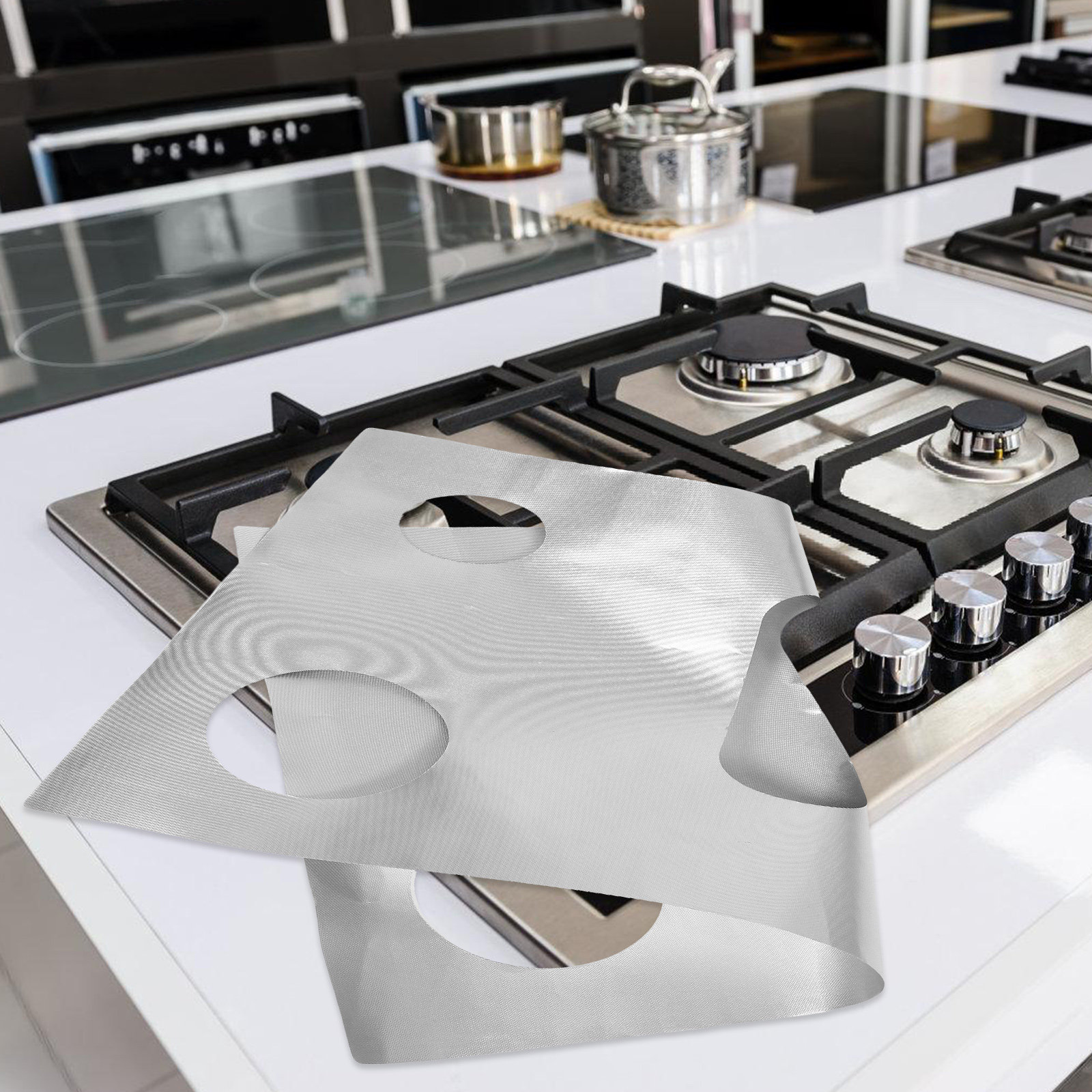 Outdoor Camping Kitchen - Gasfornuisbranderbeschermer Hittebestendige fornuisplaatbeschermer Wasbare gasbranderfornuisbeschermer Mat