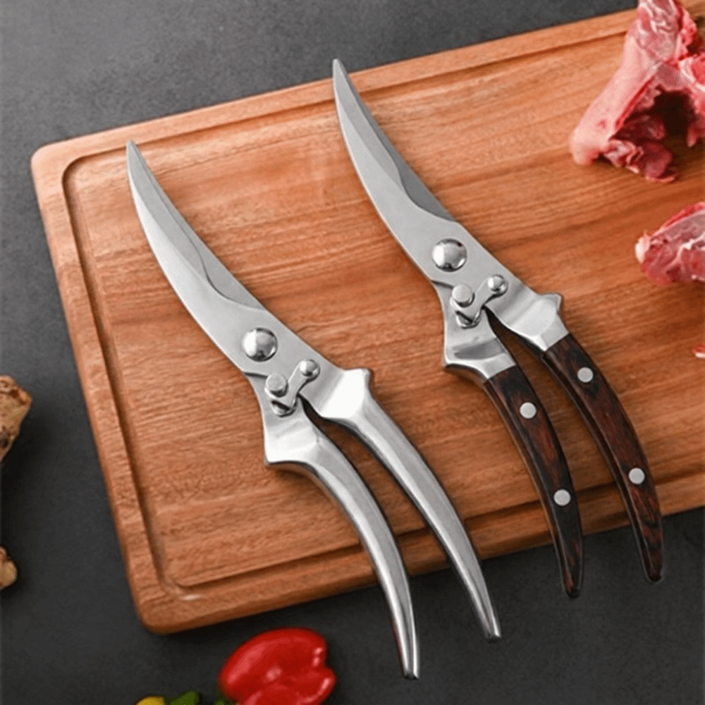 Outdoor Camping Kitchen - Roestvrijstalen keukenschaar, scherpe ergonomische kippenskeletschaar, multifunctionele