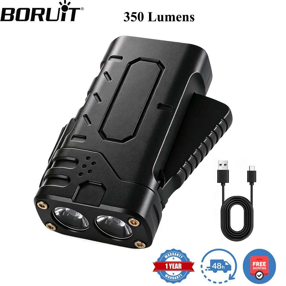 Outdoor Camping Decor - BORUIiT Handkruk EDC LED-zaklamp Type-C Oplaadbare
