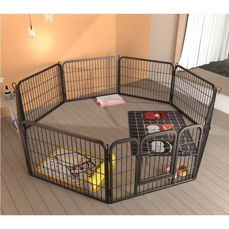 Outdoor Camping Dog Kennel - 8-delige hondenren van metaal en staal,