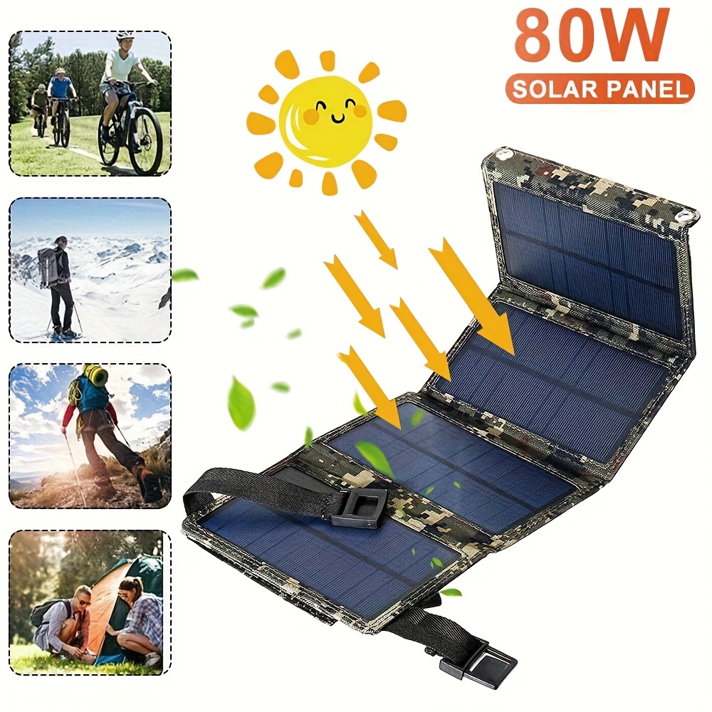 Outdoor Camp - [Zonnepaneel] 80W draagbaar opvouwbaar zonnepaneel |