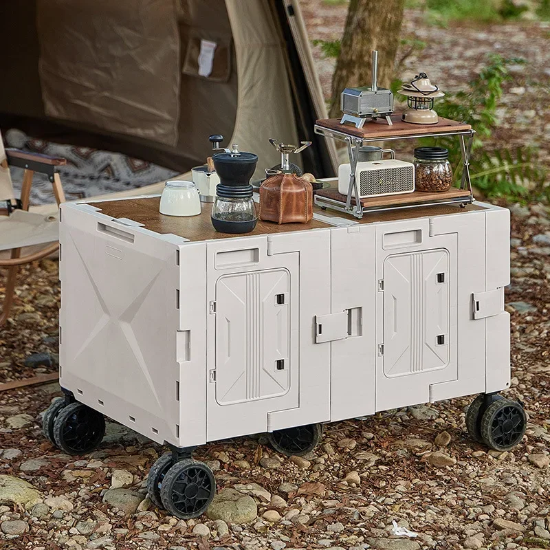 Outdoor Camping Table Foldable - Multifunctionele outdoor camper trolley koffer picknickgerei