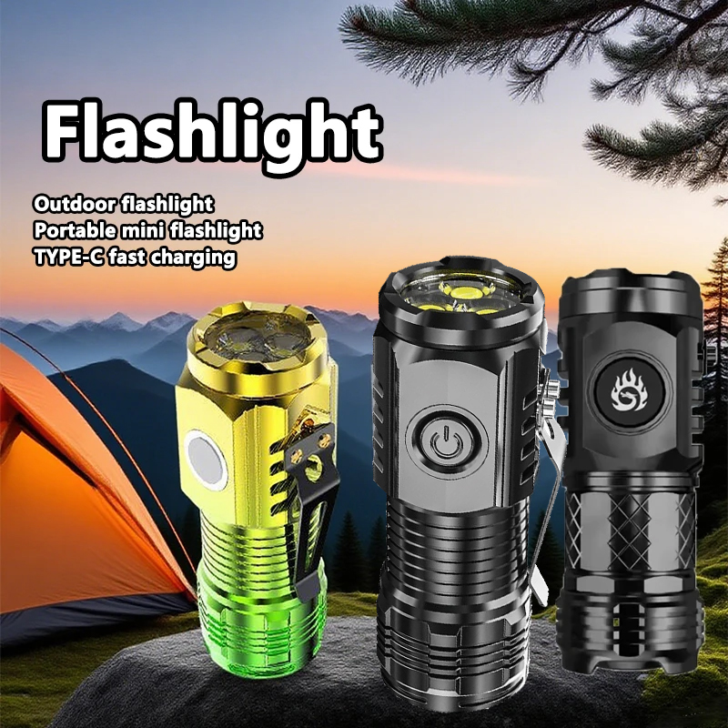 Outdoor Camping Decor - Superheldere MINI LED-zaklamp Zaklamp Oplaadbare visverlichting