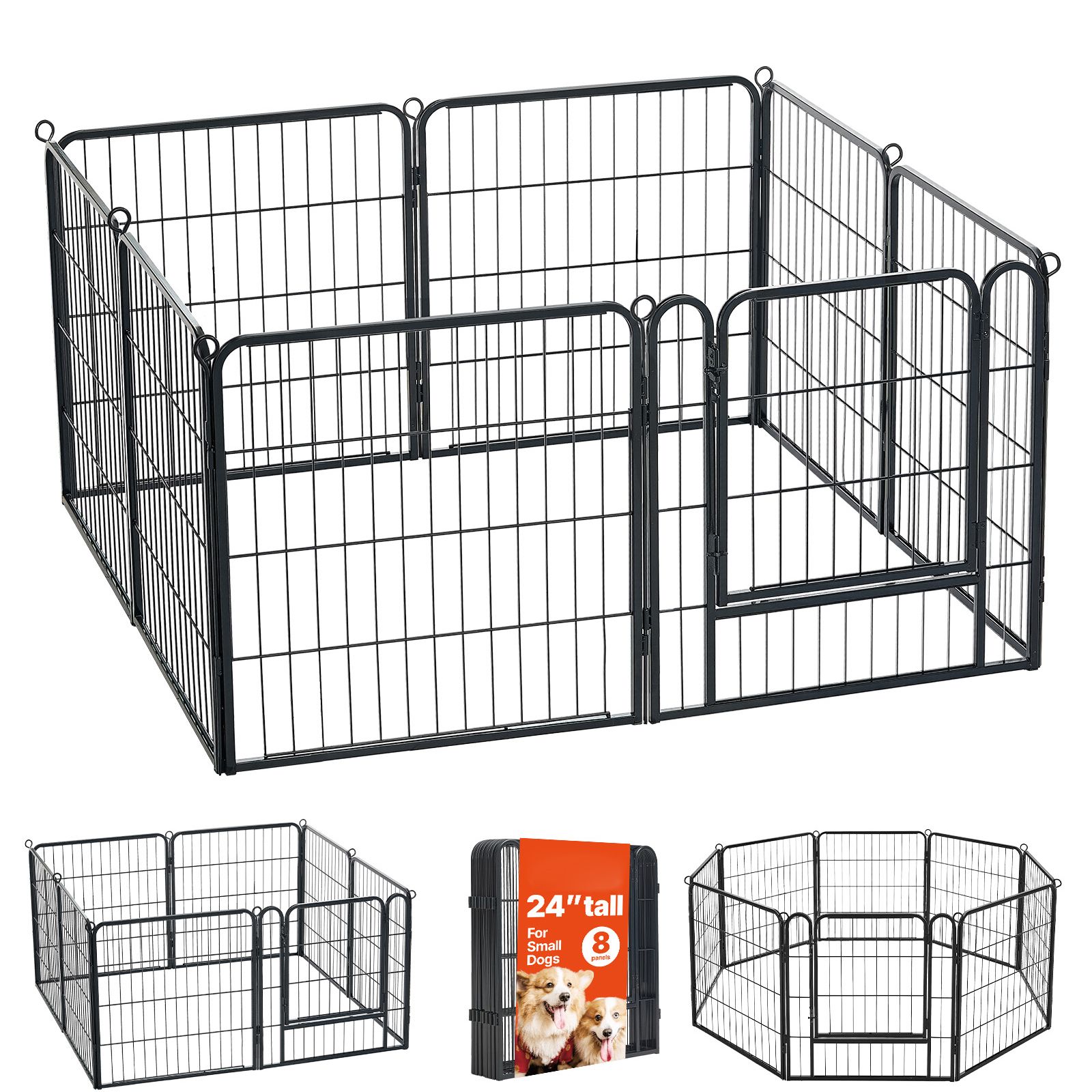 Hondenren 24 inch, 8 panelen,  - Outdoor Camping Dog Kennel recensie en prijs