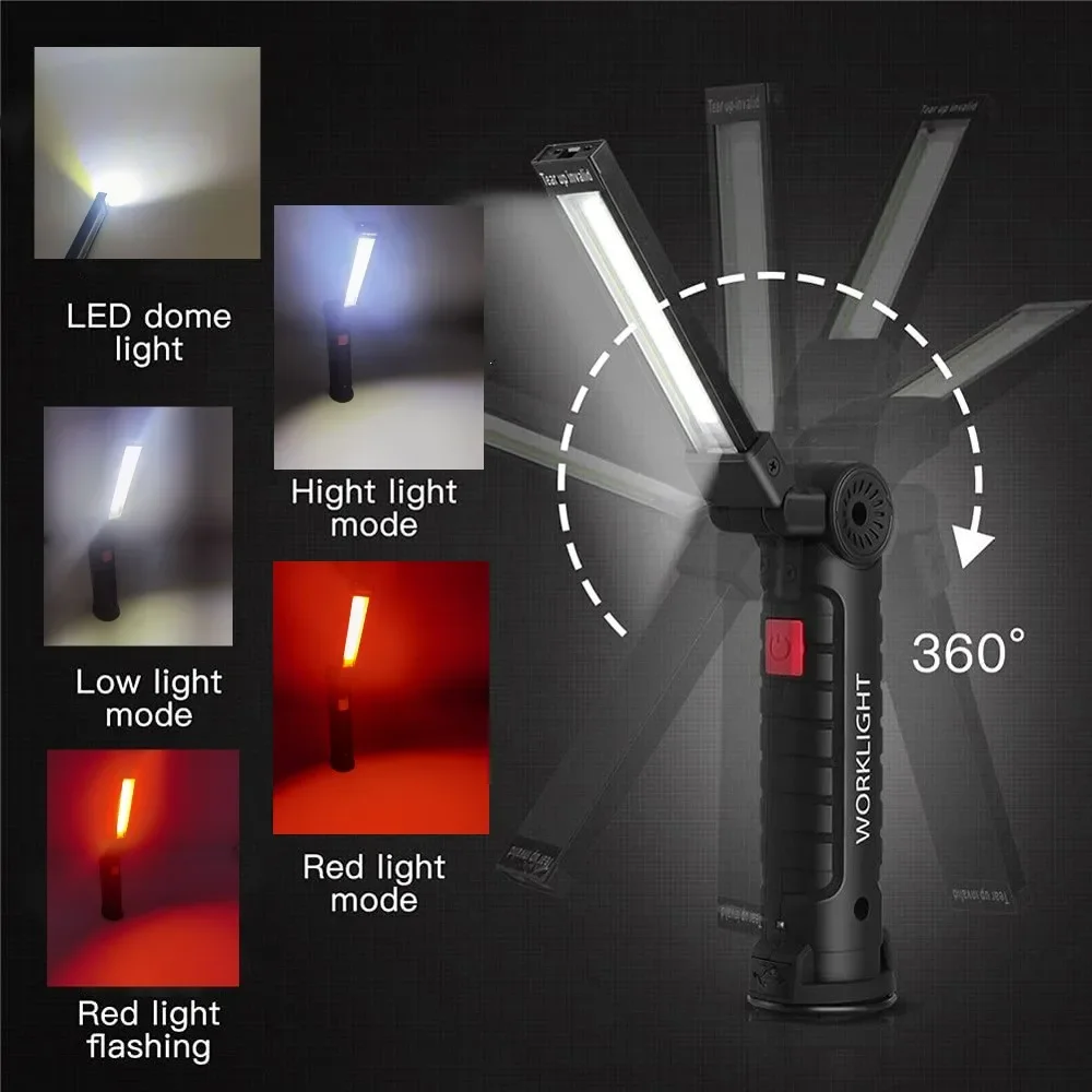 Draagbare COB LED-zaklamp USB  - Outdoor Camping Light Portable recensie en prijs