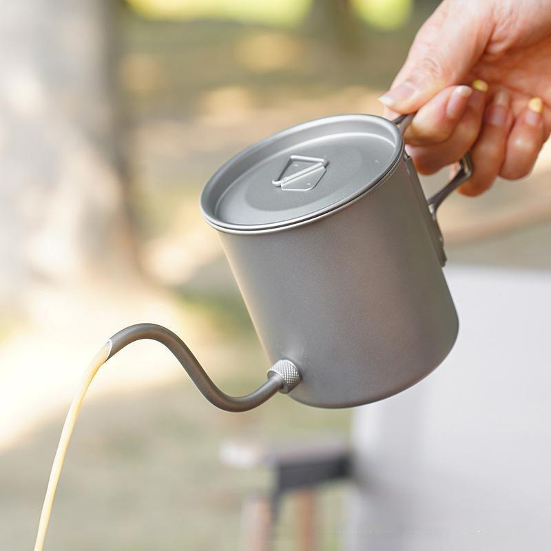 Pure titanium gooseneck pour-o - Outdoor Camping Kettle recensie en prijs