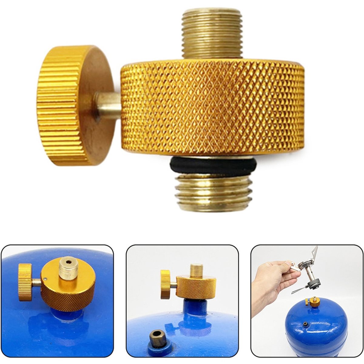 Camping gasfornuisadapter met  - Outdoor Und Camping Messe recensie en prijs