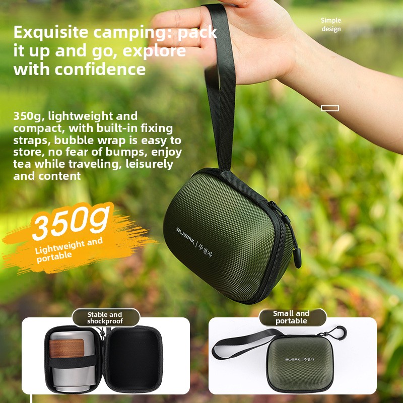 Draagbare reis-thee-set met th - Outdoor Camping Kettle recensie en prijs