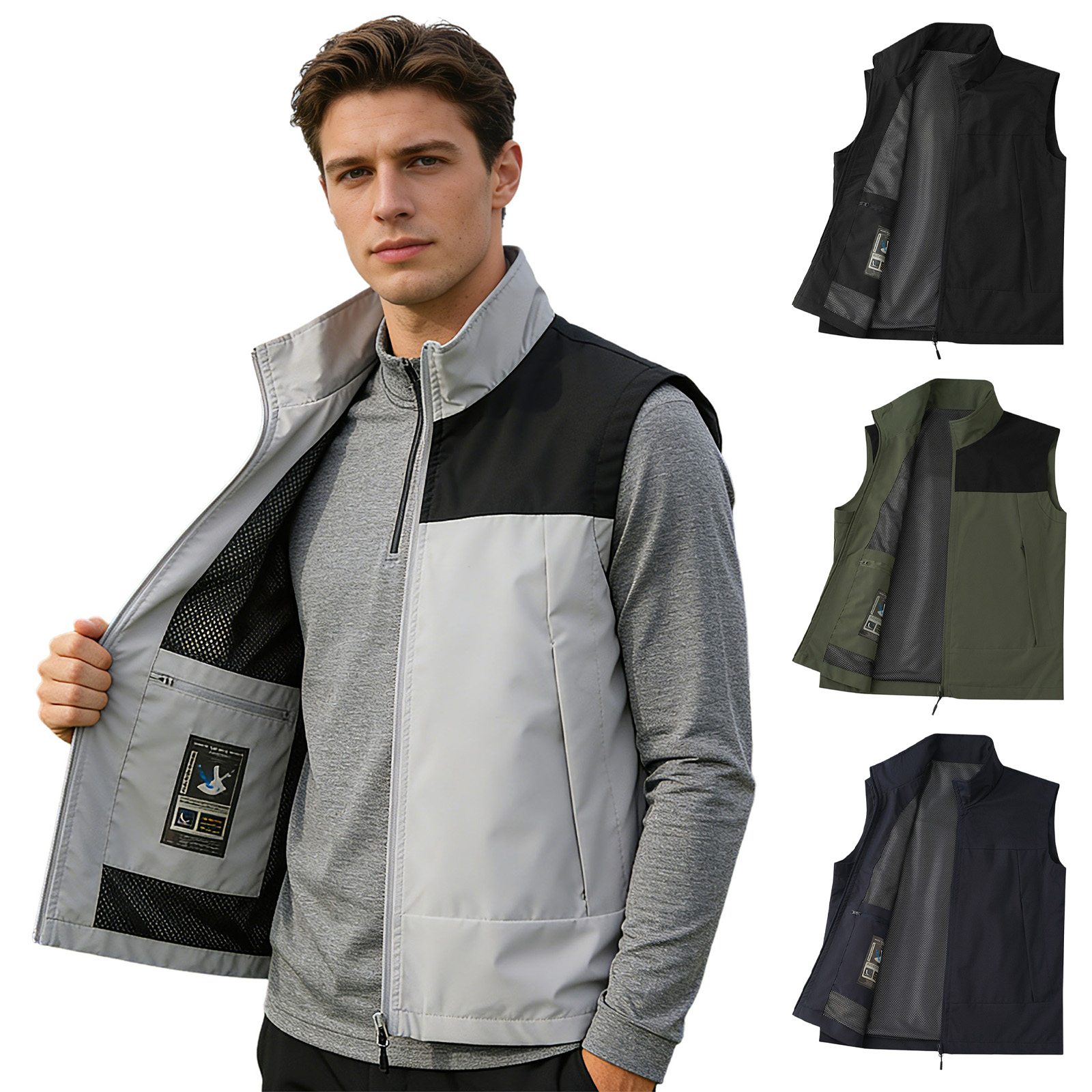 # M-5XL Heren Golfvest met Sta - Outdoor Camping Jacket recensie en prijs