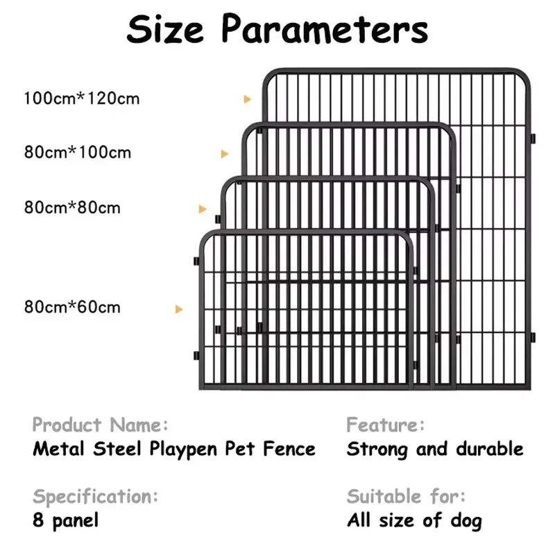 8-delige hondenren van metaal  - Outdoor Camping Dog Kennel recensie en prijs