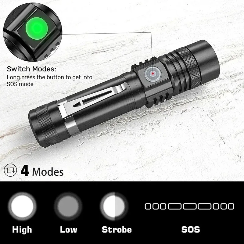 T6 LED oplaadbare zaklamp, 186 - Outdoor Camping Decor recensie en prijs