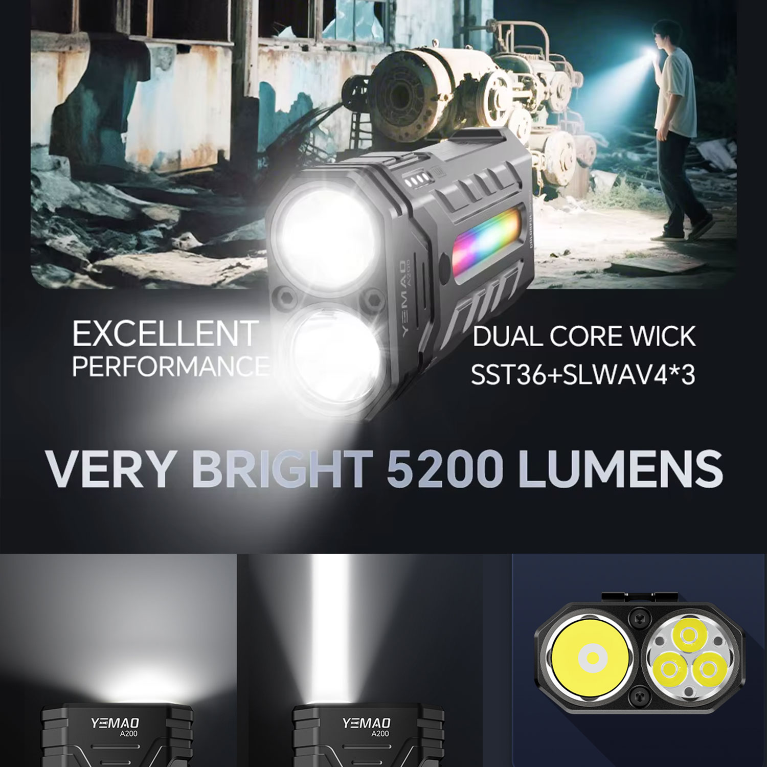 5200LM Innovatieve multifuncti - Outdoor Camping Light Portable recensie en prijs